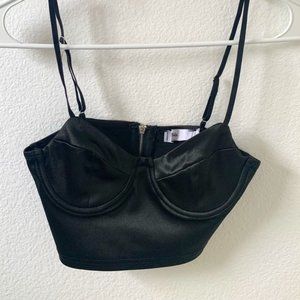 Adika Saint Satin Finish Crop Top